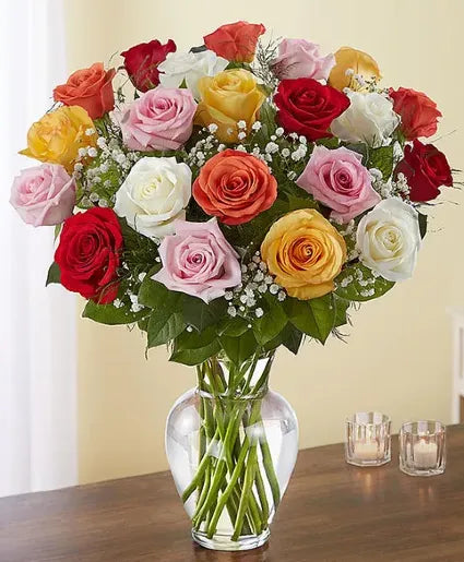 Multicolor Long Stem Roses
