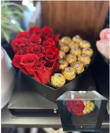 Rose and Chocolate box With Lid